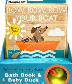 Touch and Trace Nursery Rhymes: Row, Row, Row Your Boat Bath Book & Baby Duck Gift Set Supply